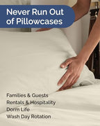 Queen Pillow Cases - 8 Pack Soft Pillowcase Covers - 20" x 30" (Wheat) - Image 5