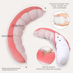Peallow(Pat. Pend) – Long Round Body Pillow for Adults, Bolster Pillow for Sleeping, Soft and Supportive Pillow for Sleeping & Lumbar Support - Image 3