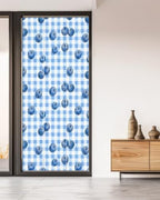 Window Privacy Film Frosted, Blue Blueberry Non-Adhesive Static Cling Window Tint, Checkered Fruits Farmhouse Art Insulated Windows Frosted Films for Living Room, 35.4 x 78.7 Inches - Image 5