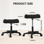 Ergonomic Adjustable Under Desk Footrest,Ottoman with Wheels - Image 2