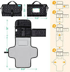 Kopi Baby Portable Diaper Changing Pad, Wipes Pocket, Premium Black Arrows - Image 5