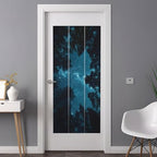 Window Privacy Film Frosted, Night Sky Non-Adhesive Static Cling Window Tint, Blue Natural Forest Trees Star River Scenery Insulated Windows Frosted Films for Living Room, 35.4 x 78.7 Inches - Image 3
