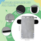 Large Grey Toddler Airplane Bed with Cloth Book, Portable Airplane Seat Extender Travel Bed for Kids, Soft Baby Plane Travel Essentials for Flying, Toddlers Long Flight Must Haves Footrest - Image 2