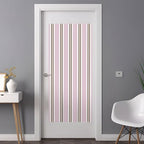 Window Privacy Film Frosted, Pink Brown Striped Non-Adhesive Static Cling Window Tint, Modern Farmhouse Vertical Stripes Insulated Windows Frosted Films for Living Room, 35.4 x 78.7 Inches - Image 3