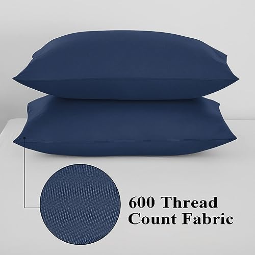 100% Egyptian Cotton Pillow Protectors Set of 4 King Size - Image 5