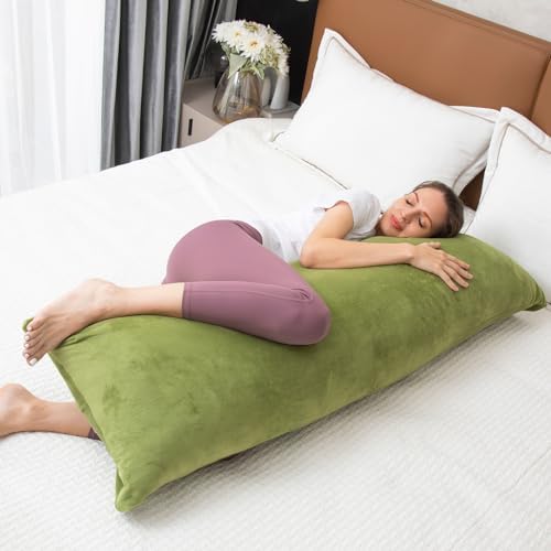 1 MIDDLE ONE Body Pillow, Memory Foam Body Pillows for Adults Sleeping, Long Pillow for Bed, Big Large Firm Full Body Pillow for Side Sleeper, 20x54 Inch, Sage Green - Image 3
