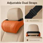 Memory Foam Car Headrest Pillow, Car Neck Pillow for Driving (White, 2 Pcs) - Image 4