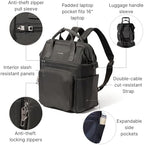 Baggallini Securtex Anti-Theft Windsor Backpack for Travel, Work & College, RFID & Locking Zipper, Up to 16" Laptop - Image 3