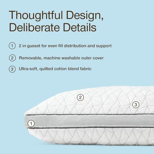 Coop Home Goods Eden Cool Pillow Cover, Queen Pillowcase for Memory Foam Pillows, Breathable Ultra Soft Fabric Covers with 2-inch Gusset - Image 3