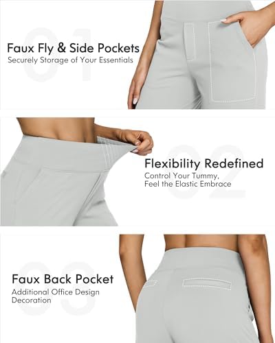 G4Free Yoga Pants for Women Wide Leg Pants with Pockets High Waisted - Image 3