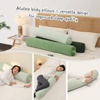 Body Pillow for Adults,Long Round Pillow,Big Cylindrical Pillow,Large Full Bolster Pillows for Side Sleepers (Celadon Green, 59"*7.87") - Image 6