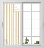 Window Privacy Film Frosted, Yellow Stripes Static Cling Door Window Covering, Modern Minimalist Vertical Lines UV Blocking Windows Film for Office, Hotel, Bedroom, 29.5 x 78.7 Inches by Unknown