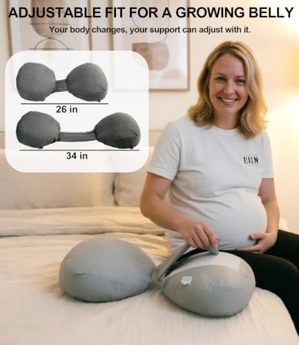 Adjustable Pregnancy Wedge Pillow for Belly & Back Support, Compact Design - Image 4