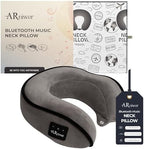 Bluetooth Music Neck Pillow Plus+ Thicker Support Wireless Bluetooth Speaker Suitable Airplane,Train,Car,Office,Outdoor Camping for Sleeping, Resting The Best Travel Essentials. (Dark Gray) by ARniwer