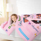 Erosebridal Black Girls Magical Bedding Set Butterflies Inspirational Quotes King Comforter Set African American Comforter Afro Black Princess Girl Duvet Insert for Nursery Kids Pink Room Decor - Image 5