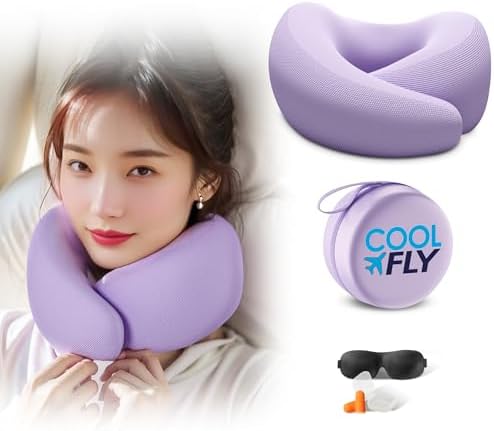 Cool Fly Airplane Travel Pillow Set. Fashion Chic Memory Foam Neck Pillow - Image 2