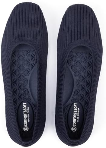 Frank Mully Women's Flats Square Toe Flats Comfortable Slip on Washable Ballet Flats Shoes for Women Dressy Work by FRANKMULLY