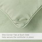 COHOME California King Size Comforter, All-Season Quilted Down Alternative Duvet Insert, Luxury Hotel GentleSoft Comforter with Anti-Clump Tech & 8 Tabs - Reversible - Sage Green 96 x104 inches - Image 5