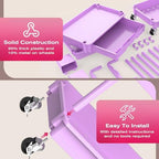 Goovilla Rolling Makeup Organizer Cart with Removable Drawer, 4 Tier Purple - Image 4