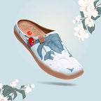 UIN Slipper Woman Travel Art Painted Shoes Wide Toe Casual Home Slip On Mules Malaga - Image 2