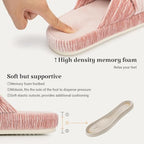 Chantomoo Slippers for Women Memory Foam House Bedroom Corduroy Bow Crossbands Slipper Shoes Comfy Trendy Gift Slippers - Image 2
