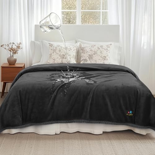 Luciphia Waterproof Blanket for Large Dog, Reversible Sherpa Bed Cover by luciphia