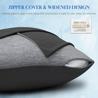 CHOSHOME Cooling Pillow Cases Zipper Pillow Covers Q-Max > 0.45 Zippered Pillowcases for Hot Sleepers, Soft, Breathable, Skin-Friendly, 4 Pack (Queen, 20"x30", Black) - Image 6