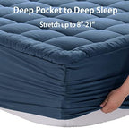 EASELAND Queen Size Mattress Pad Pillow Top Mattress Topper Cotton Top - Image 5
