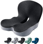Orthopedic Cushion Seat Cushion,L-Shaped Lumbar Support,Breathable,Design for Office Chair,Car,Wheelchair Ergonomic Non Slip MemoryFoam Seat Skin with Back Support (Dark Grey-a) by Unknown