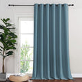 NICETOWN Blackout Room Divider Curtains for Sliding Glass Doors 102 Inches Long 1 Panel, Extra Wide Curtains for Doorway Patio Bedroom Living Room (Smoky Blue, 80Wx102L, 1 Panel) by NICETOWN