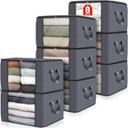 Fab totes 8 Pack Storage Bags for Clothes Blanket Storage Bins with Lids by Fabtotes