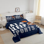 Feelyou Football Comforter Set Kids Basketball Basketball Ball Games Comforter for Boys Girls Sports Theme Bedding Set Breathable Comforter Inner Fill Room Decor Duvet Set Toddler Size - Image 2