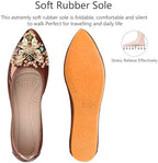 KUNWFNIX Women Ballet Flats Rhinestone Wedding Ballerina Shoes Foldable Sparkly Comfort Slip on Flat Shoes - Image 4