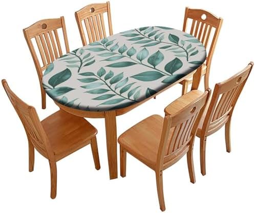 Oval Table Cloths, Plaid Pattern Printed on Oval Plastic Table Cover, for Business & Events Birthday Parties, Fits for 48" x 68" Oval Tables by tablecovertablecloth