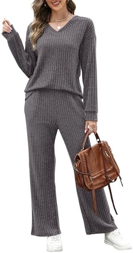 RUMIA Lounge Sets for Women Cozy Travel Matching Sweater Fall Outfits - Image 2