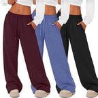 3 Pack Women's Wide Leg Baggy Sweatpants with Pockets by JoyMotion