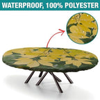 Oblong Tablecloth, Plaid Pattern Printed on Fitted Table Cover, for Outdoor Travel Picnics BBQs Beach Parties, Fits for 60" x 84" Oval Tables - Image 2
