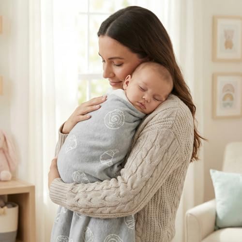 100% Cotton Baby Blanket Ultra Cozy Soft Newborn Swaddle for Boys and Girls - Image 4
