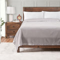 Creswick Woollen Mills 100% Australian Merino Wool Blanket – Soft Warm and Natural with Satin Binding, Breathable Luxury Bedding for All Seasons, (Light Gray, King Size) by Unknown
