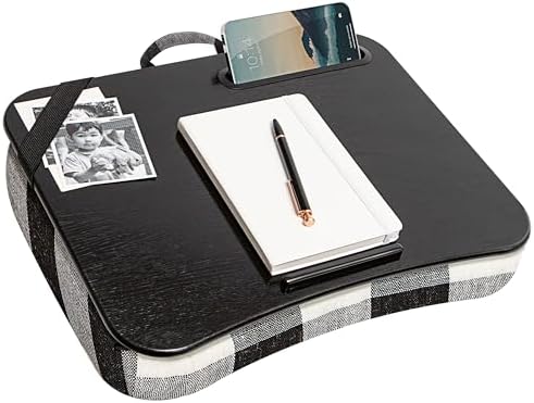LAPGEAR Designer Lap Desk – Buffalo Check, Fits 15.6” Laptops by LapGear