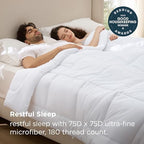 Bedsure Twin Comforter Duvet Insert - Bed Comforter Quilted, White - Image 5