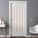 Window Privacy Film Frosted, Red Striped Non-Adhesive Static Cling Window Tint, Modern Stripes Farmhouse Simples Rustic Insulated Windows Frosted Films for Living Room, 35.4 x 78.7 Inches - Image 3