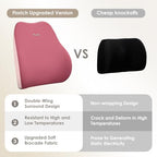 Upgrade Large Car Seat Cushion and Lumbar Support Pillow, Ergonomic Memory Foam Driving Seat Cushion for Back & Sciatica Pain Relief, Non-Slip Washable Seat Cushion for Car, Driver, Office-Pink - Image 3