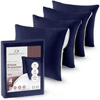 CIRCLESHOME European Pillow Protectors - 100% Cotton Breathable Pillowcases - 26 X 26 Square Pillowcases - Protects Pillows from Dirt, Dust and Debris (European- 4 Pack- 26x26) - Image 6