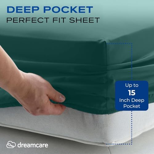 DREAMCARE Twin XL Sheets - 4pc Breathable Cooling Sheets Twin XL Sheet Sets - Image 3