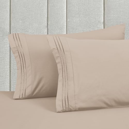 Mocassi Queen Size 4-Piece Bed Sheet Set - 1800 Premium Hotel Quality Microfiber 18-24 Inches Extra Deep Pocket Fitted Sheet- Luxury Soft, Breathable, Wrinkle, and Fade Resistant, Cream - Image 6