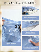 RJN Vacuum Storage Bags with Electric Pump, Vacuum Seal Bags for Clothing - Image 5