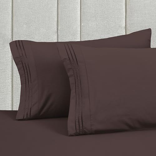 Mocassi Full Size 4-Piece Bed Sheet Set - 1800 Premium Hotel Quality Microfiber 18-24 Inches Extra Deep Pocket Fitted Sheet- Luxury Soft, Breathable, Wrinkle, and Fade Resistant, Brown - Image 6