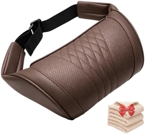 Universal Memory Foam Car Headrest Neck Pillow (Brown,1) by Unknown
