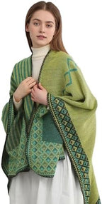 Lacavocor Women's Shawl Wrap Poncho Cape Cardigan Open Front - Image 3